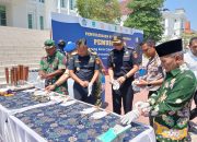 Barang Kena Cukai Ilegal Dimusnahkan, Pabung 0819 Dukung Penegakan Hukum