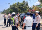 Subdit Kamsel Ditlantas Polda Sulbar Survei Sarpra Lalu Lintas di Wilayah Polres Pasangkayu