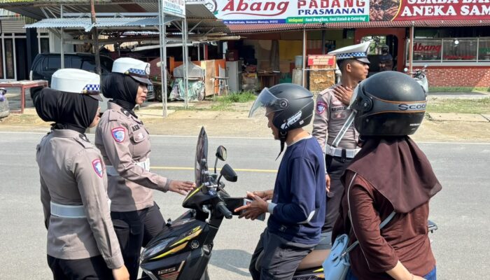 Satgas Preemtif Operasi Patuh Marano 2026 Tebar Pesan Keselamatan di Jl. Gatot Subroto