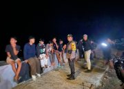 Cegah Gangguan Kamtibmas, Kapolsek Sarudu Pimpin Cipta Kondisi Malam Minggu