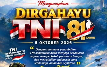 SMA NEGERI 1 MAJALENGKA: DIRGAHAYU KE-81 TNI — TEGUH MENJAGA NEGARA, MENGINSPIRASI GENERASI PENERUS BANGSA