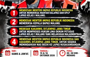 GEROBAK PEDULI JAWA TIMUR: DESAK PEMINDAHAN MAS BECHI KE NUSAKAMBANGAN DAN TINDAK TEGAS MALADMINISTRASI PEMASYARAKATAN