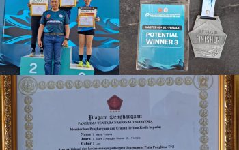 MARIA YULIANA, ATLET MAJALENGKA RAIH JUARA III PIALA PANGLIMA TNI PANGANDARAN RUN 5K & 10K