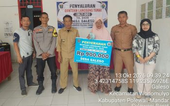 Bhabinkamtibmas Desa Galeso Monitoring Penyaluran BLT Dana Desa Tahap III Tahun 2026