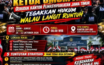 INSTRUKSI RESMI KETUA UMUM AMI: GERUDUK KANTOR PEMASYARAKATAN JAWA TIMUR, TEGAKAN HUKUM WALAU LANGIT RUNTUH