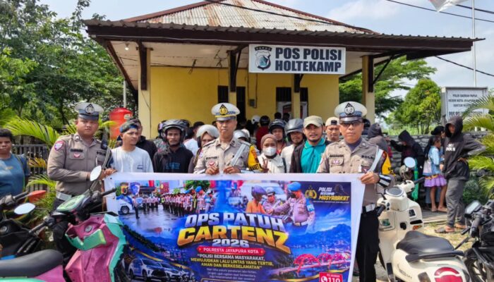 Hari Ke-5 Operasi Patuh Cartenz 2026, Polresta Jayapura Tegur 48 Pengendara